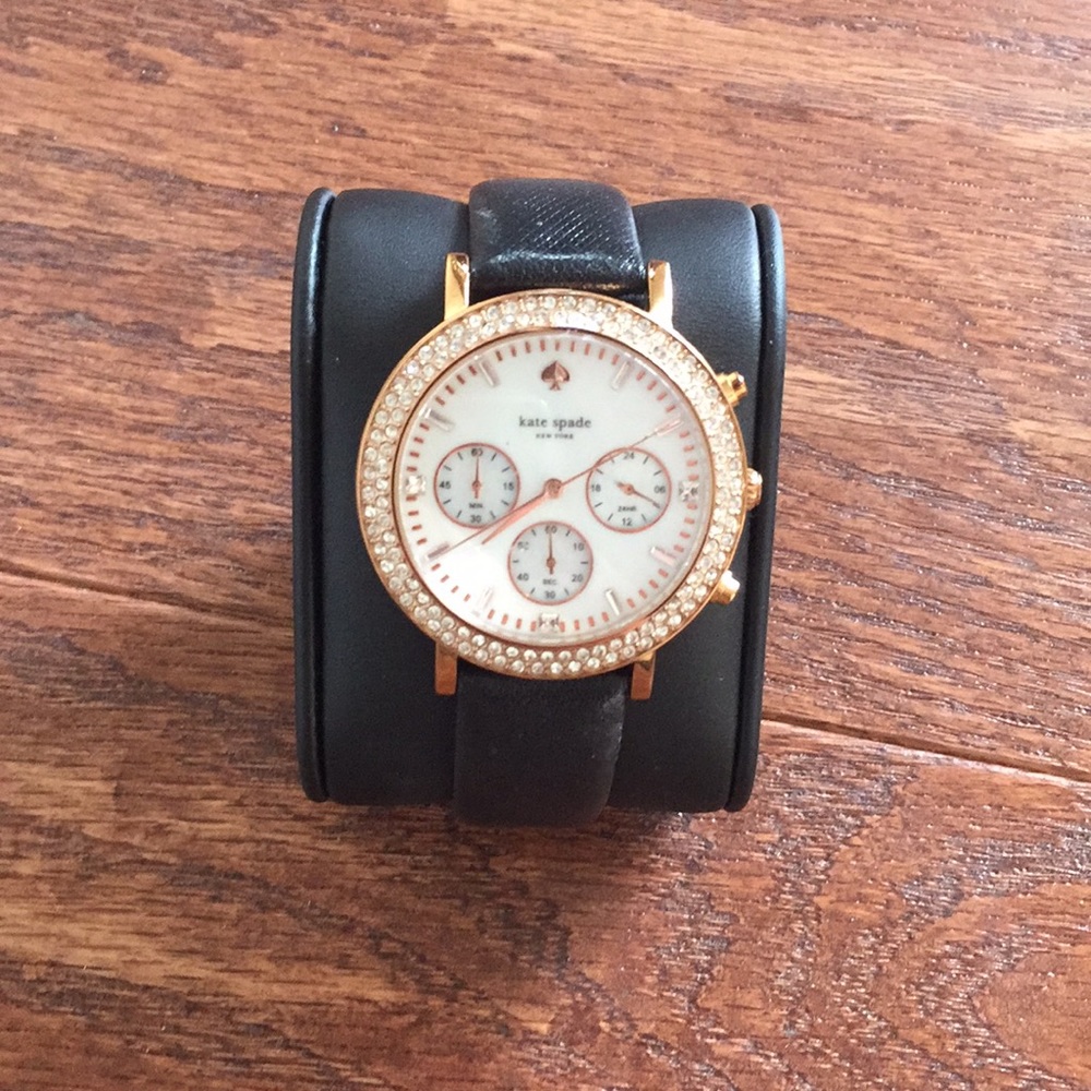 Kate Spade Rose Gold And Crystal Face Watch